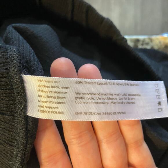 Eileen Fisher Women's Size S Black Tencel Stretch Ribbed Stirrup Pants - Picture 5 of 7